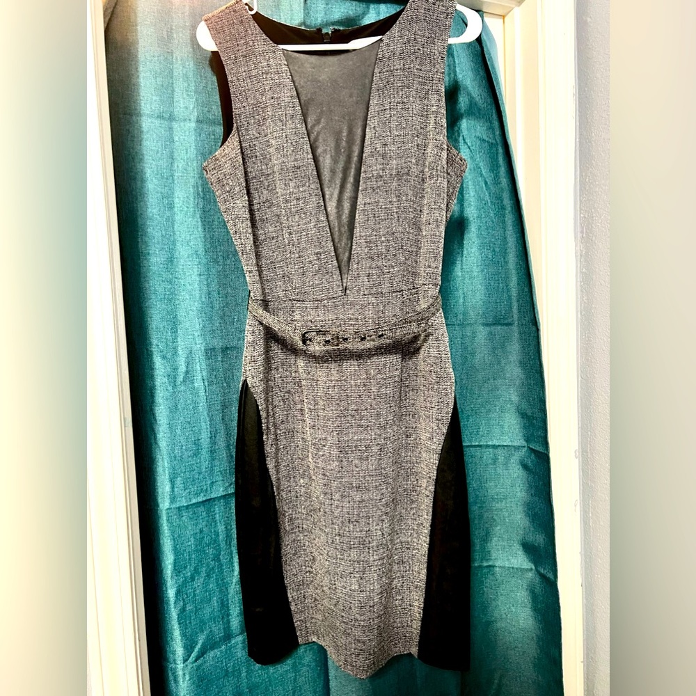 Leather/wool dress